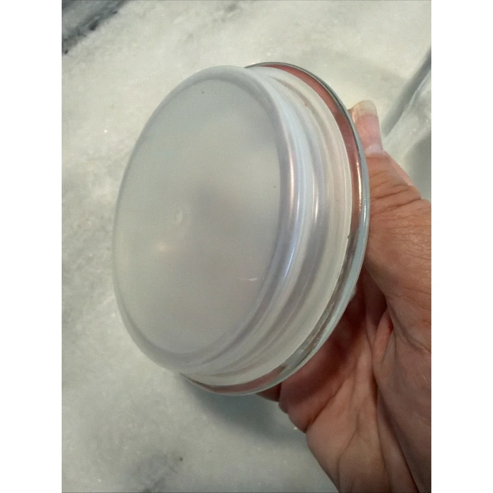 Vintage Anchor Hocking Glass Apothecary Dakota‎ Jar Canister With Lid ES05
